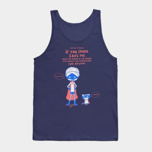 Save me - Aimee Mann - Cartoon super hero version with lyrics Tank Top